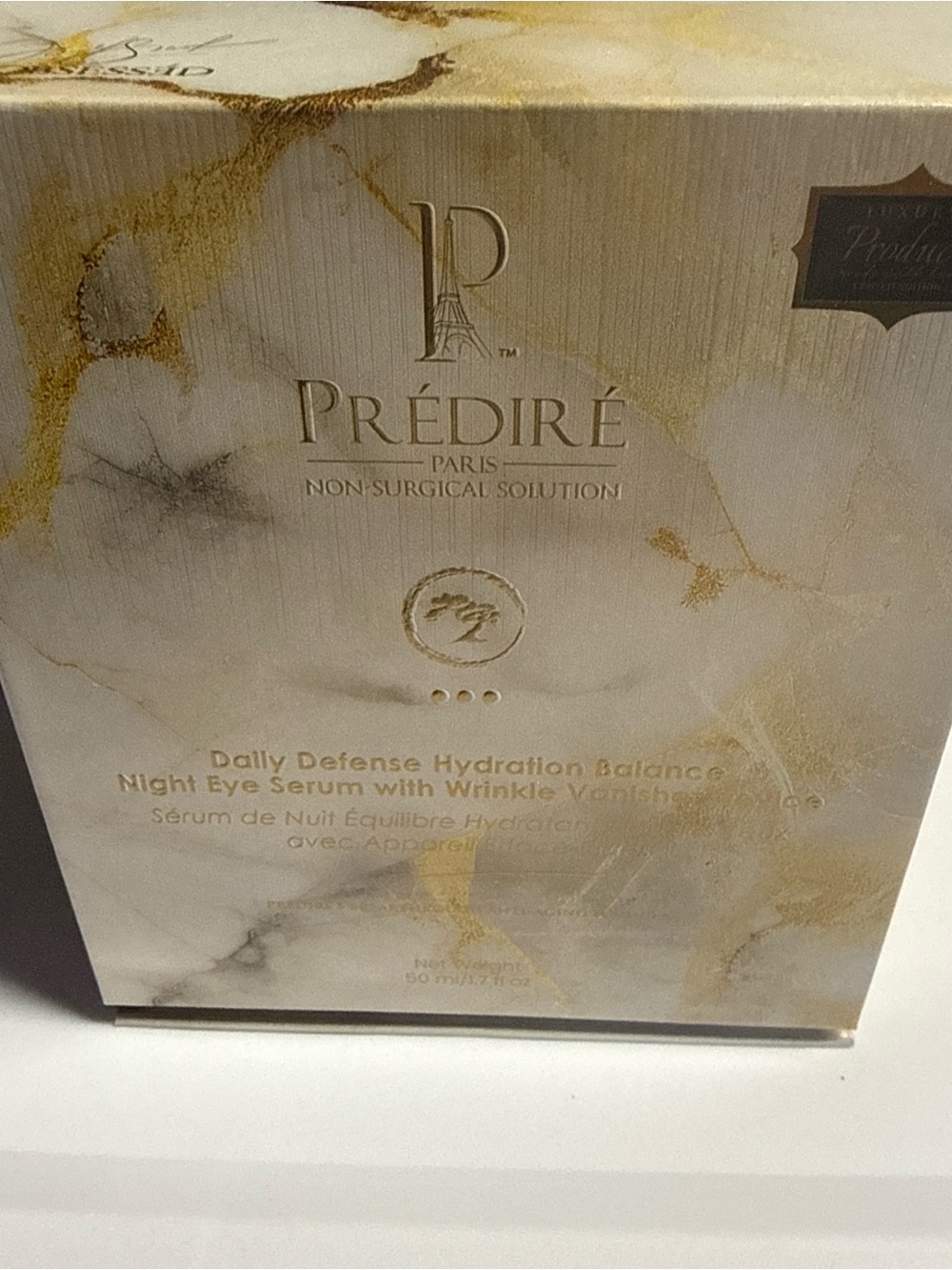 Prédiré Night Eye Serum – Hydration & Wrinkle Defense (Gold/Beige)